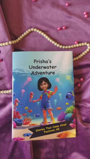 ARXprints - Video of Underwater Adventure personalized AR book - ocean animals come alive through Augmented Reality on mobile phone